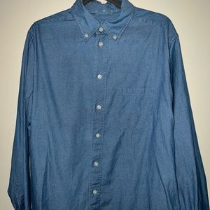 Eton Denim button up/down large